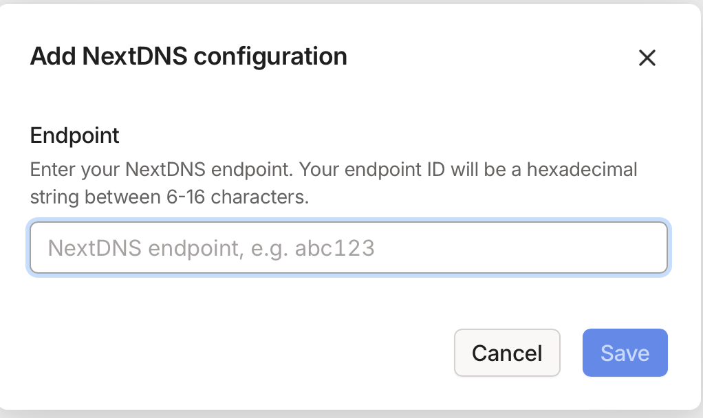 NextDNS endpoints